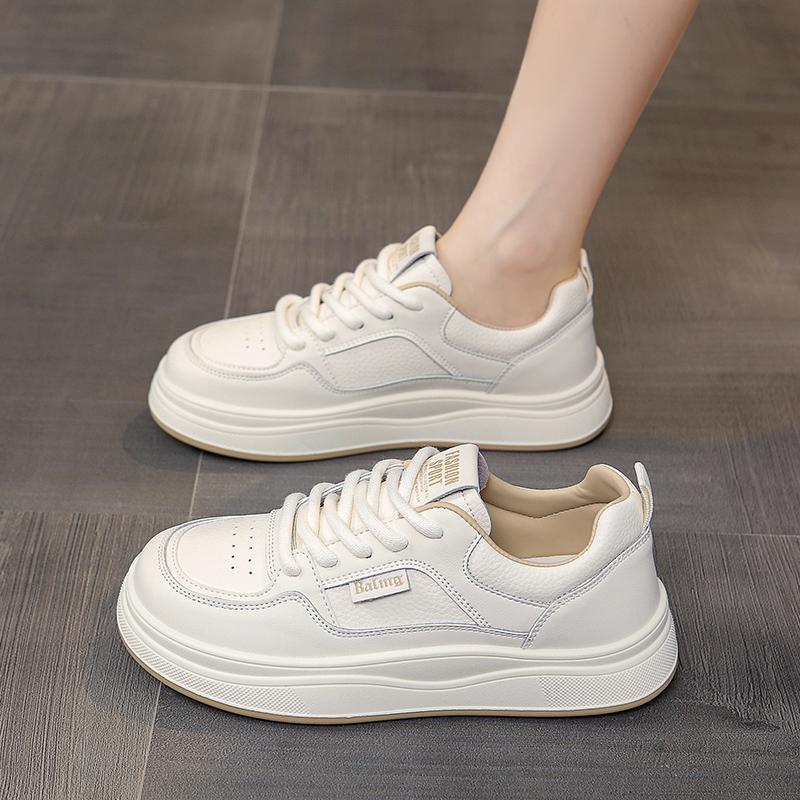 Fashionable Four-Season Boutique Trendy Shoes Korean Style Versatile White Shoes Comfortable Women's Sports Shoes