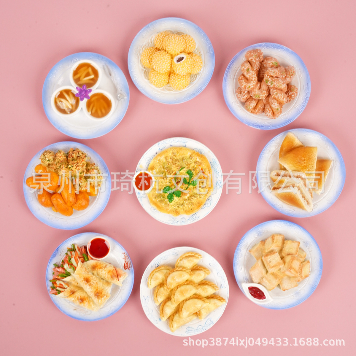 精品冰箱贴福建泉州特色咸饭面线糊口酥碗糕润饼麻团美食冰箱装饰