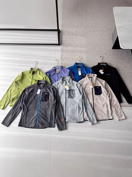 American-Style Pat m's R1Air Zip Neck Outdoor Warm Stand-Up Collar Full-Zip Fleece Jacket Middle Layer