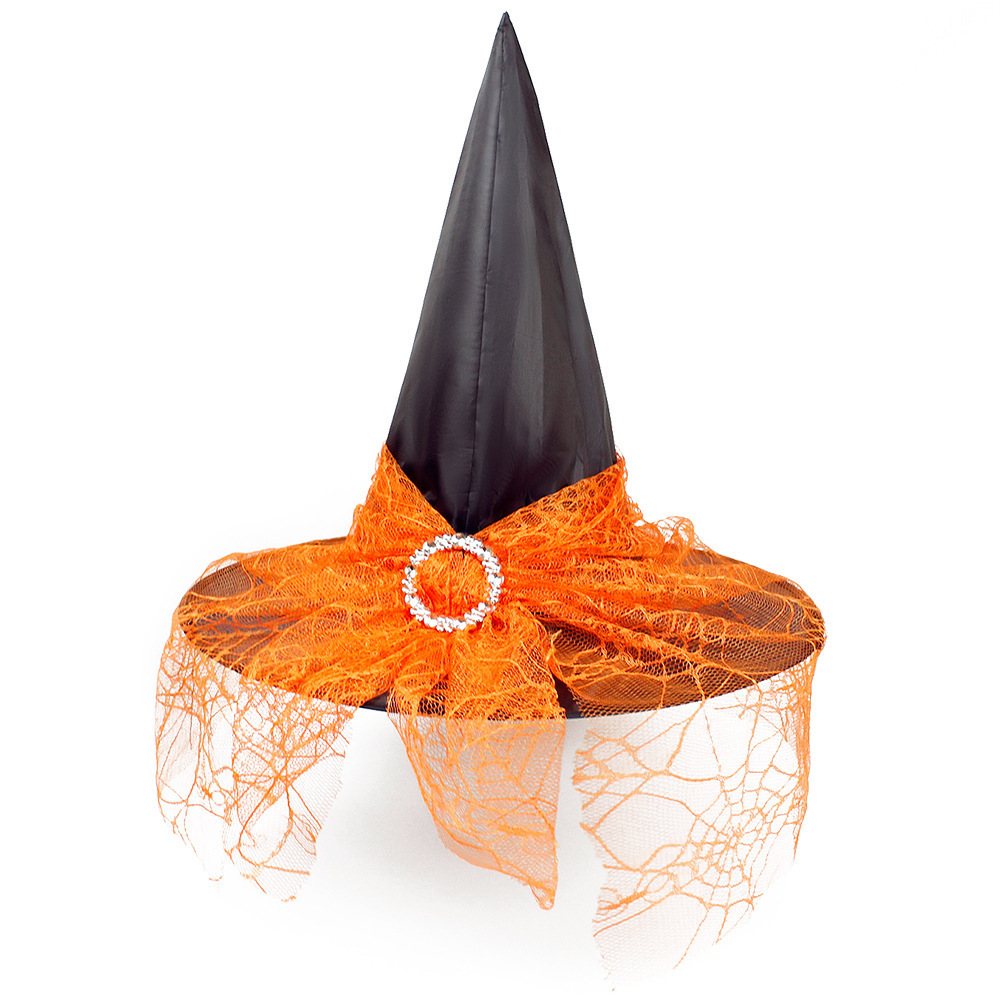 Cross-border COS maquillaje sombrero de baile suministros de Halloween bar decoración vestido sombrero de bruja sombrero mágico de Halloween