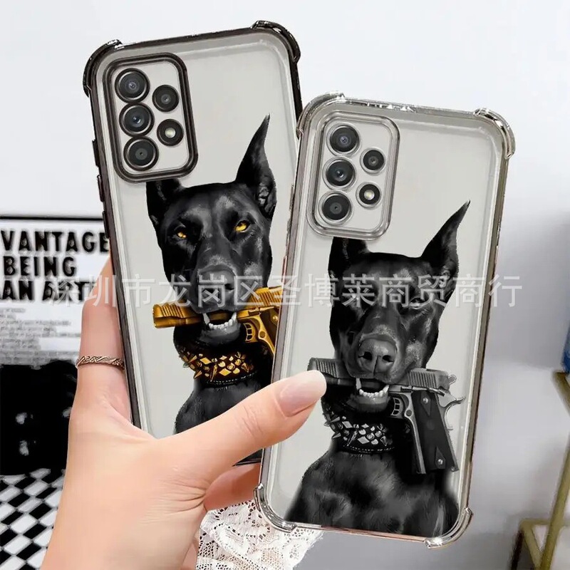 Electroplated Airbag Case Suitable for Samsung S26 Phone Case S25Ultra Doberman Galaxy S23 Protective Case Note20