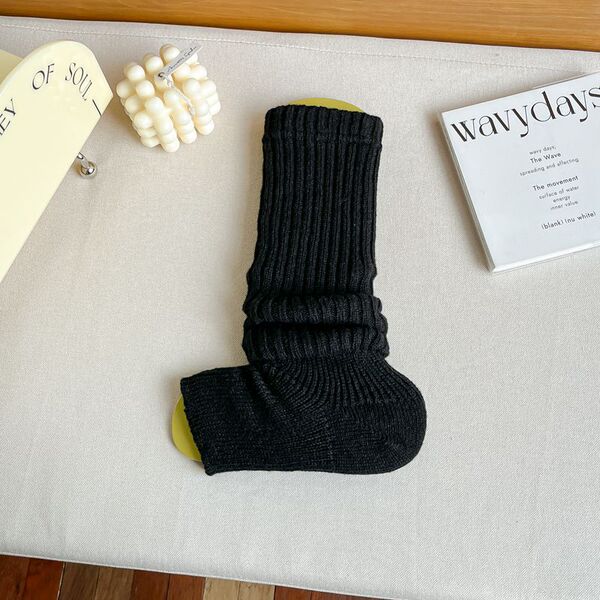 24 Foot Socks Set Women's Autumn and Winter Knitted White Socks Set with Snow Boots Stacked Socks Leg Socks Slimming Stockings