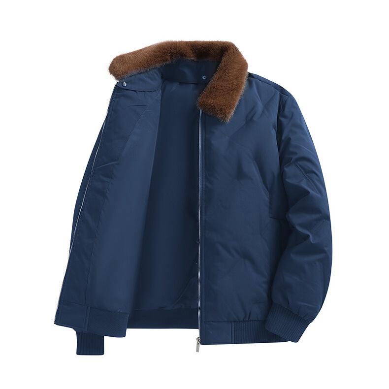 2026 Winter New Men's Short down Jacket with Detachable Fur Collar, Korean Style, Trendy for Young and Middle-Aged, Wholesale