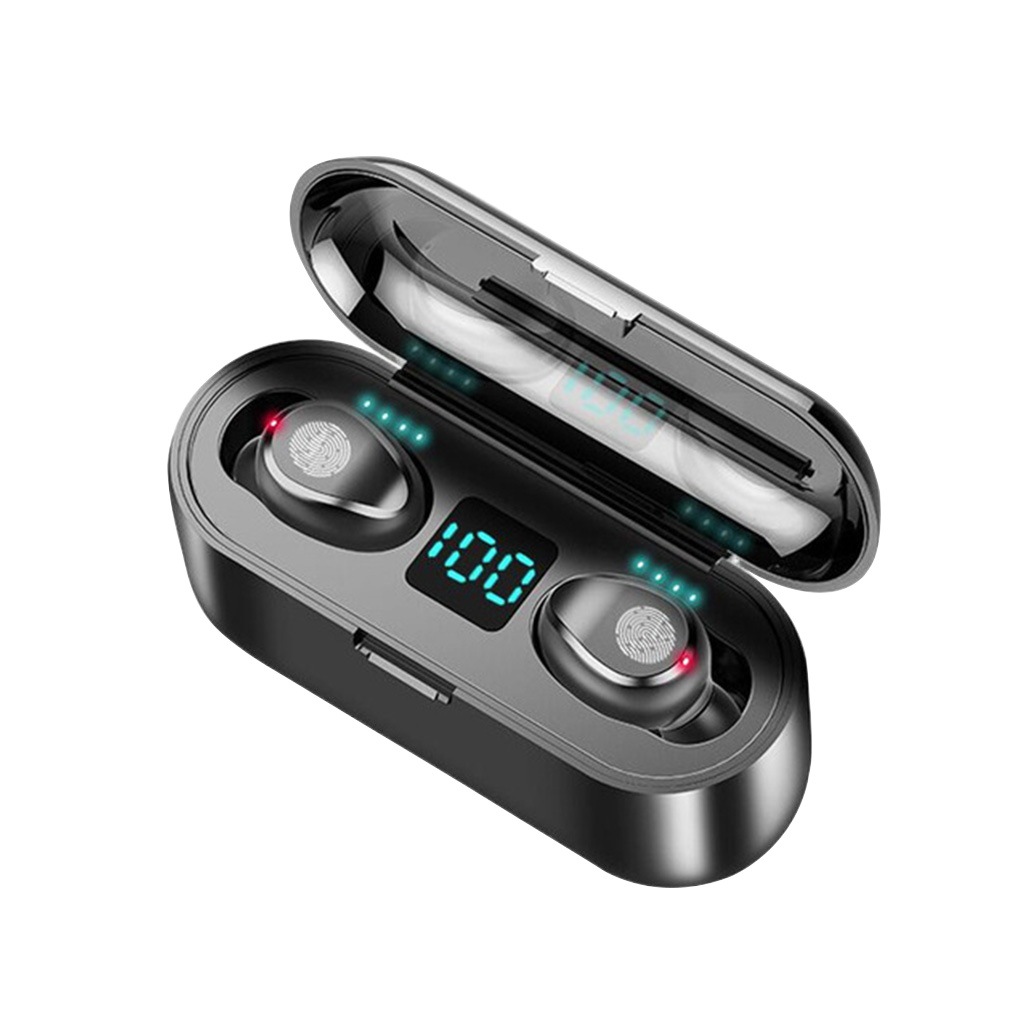 Cross-border F9 caliente TWS Mini 5,0 Touch número de pantalla de auriculares Bluetooth inalámbricos reales binaural en la oreja deportes impermeables