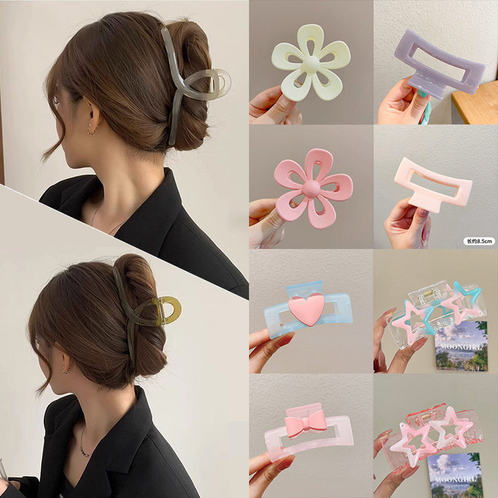 Acrylic grab clip high-end hair clip female Korean style niche temperament large shark clip hair accessories headwear wholesale