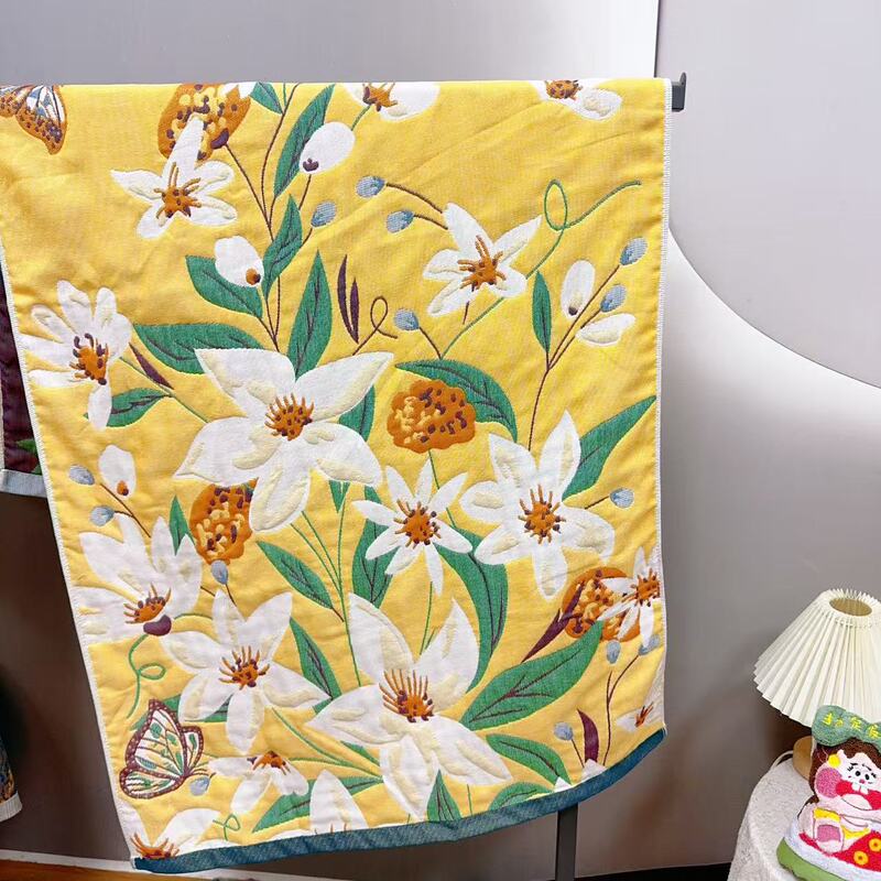 Cotton multi-layer gauze bath towel household soft absorbent non-lint multifunctional bath towel sofa towel cover blanket wholesale