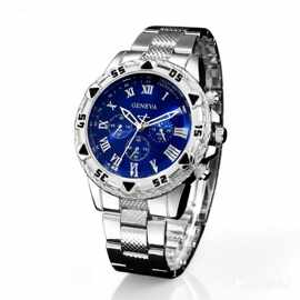 速卖通爆款手表 temu热卖男士手表shein畅销假三眼休闲钢带手表男