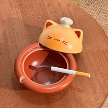 批发可爱烤面包小猫陶瓷烟灰缸家用卧室烟灰搜集高颜值摆件礼品