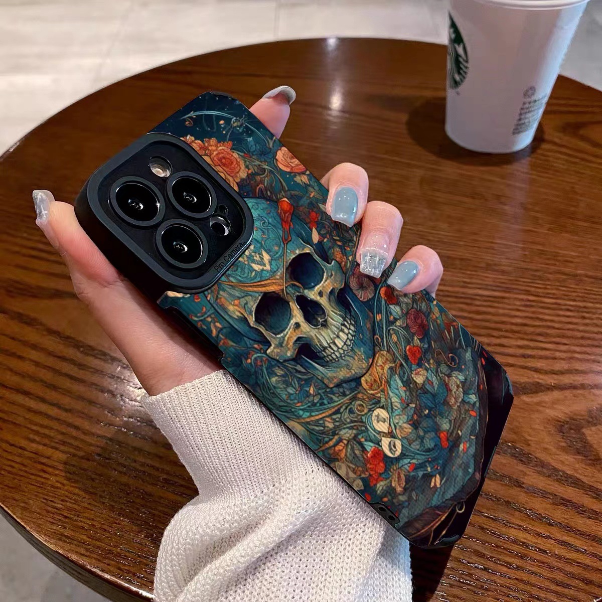 Skull Phone Case For Iphone 15 14 And 13 Pro Max Protective Cover_voghion.com