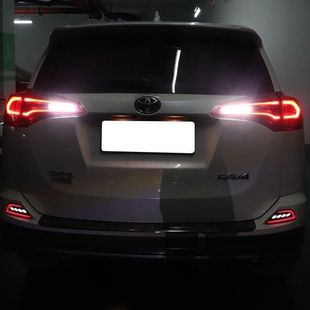 Suitable for 16-19 Toyota Rav4 Rear Bumper Light Four-Function Modified Bumper Light Brake Light Steering Reversing Light