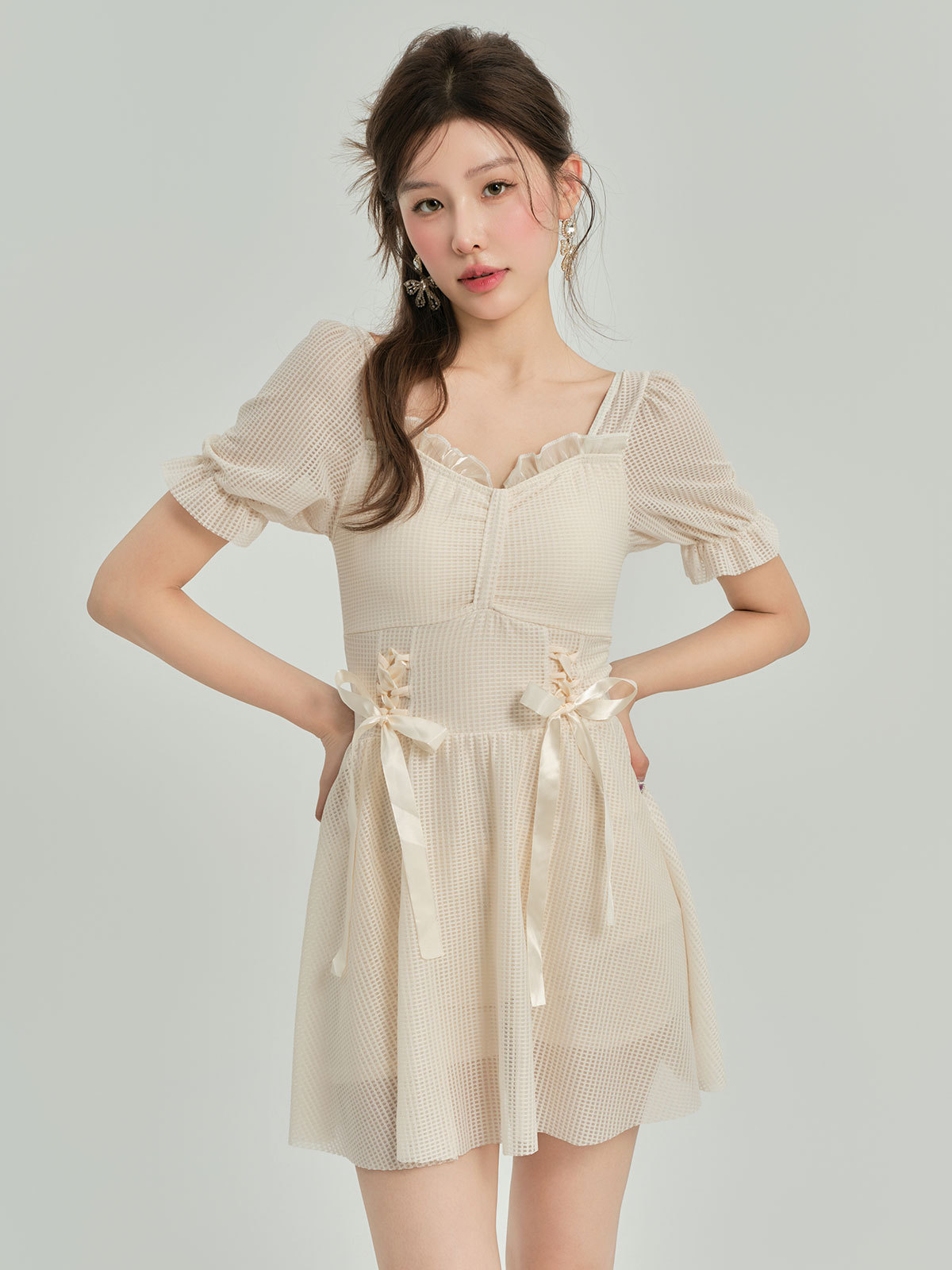 Trajes de baño para mujeres 2024 nuevo estilo Fairy Fan cubre el estómago delgado vestido conservador pequeño gordo tamaño unido trajes de baño de spa