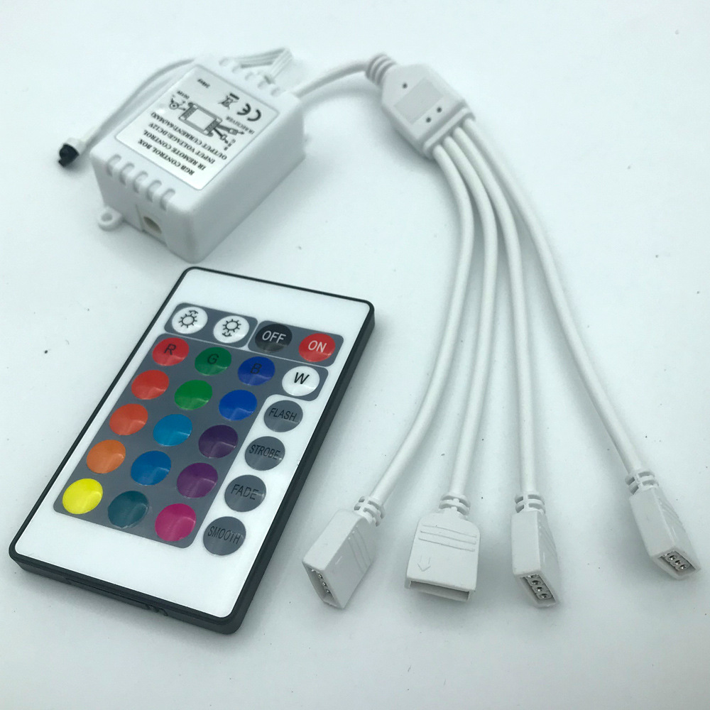 undefined14 White infra-red controller 24 Button on the remote RGB Light tape drive Colorful color 5050 Lamp beadsundefined