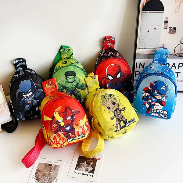 2025 New Cross-Border Children's Chest Bag Cute Cartoon Boys and Girls Fashion Coin Purse Crossbody Bag Outdoor Small Backpack