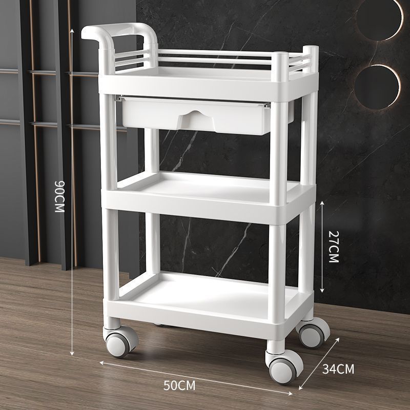 美容室専用トロリー、移動式手押し美容トロリー、収納ラック、器具、家庭用ツールカート|undefined