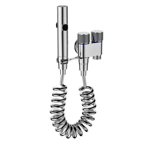 [Silver] Telescope body + 2 meters + round spray gun + bracket