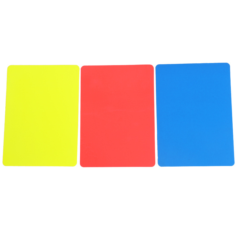 Красная карточка + желтая карточка + синяя карточка (пустая)