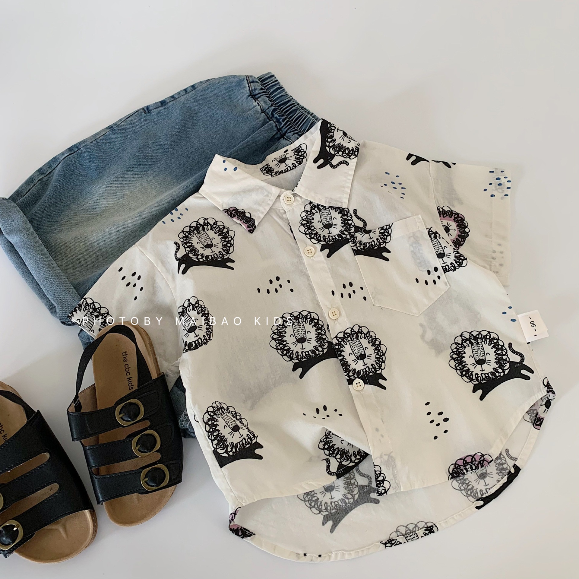 Camisa para niños Maibao camisa delgada para niños verano 2025 nuevo estilo top de manga corta ropa de verano para niños al por mayor