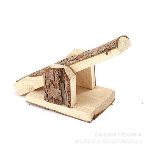 Hamster Supplies Seesaw Natural Log Toy Golden Bear Pet Supplies DIY Cage Gnawing and Molaring Combination