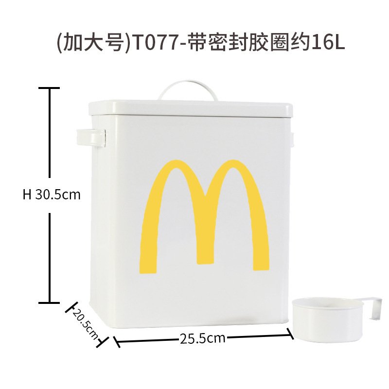 Fuente fábrica de fideos de arroz de metal cubo de comida para perros rojo M cocina para el hogar universal a prueba de insectos y humedad calidad de alta gama moda