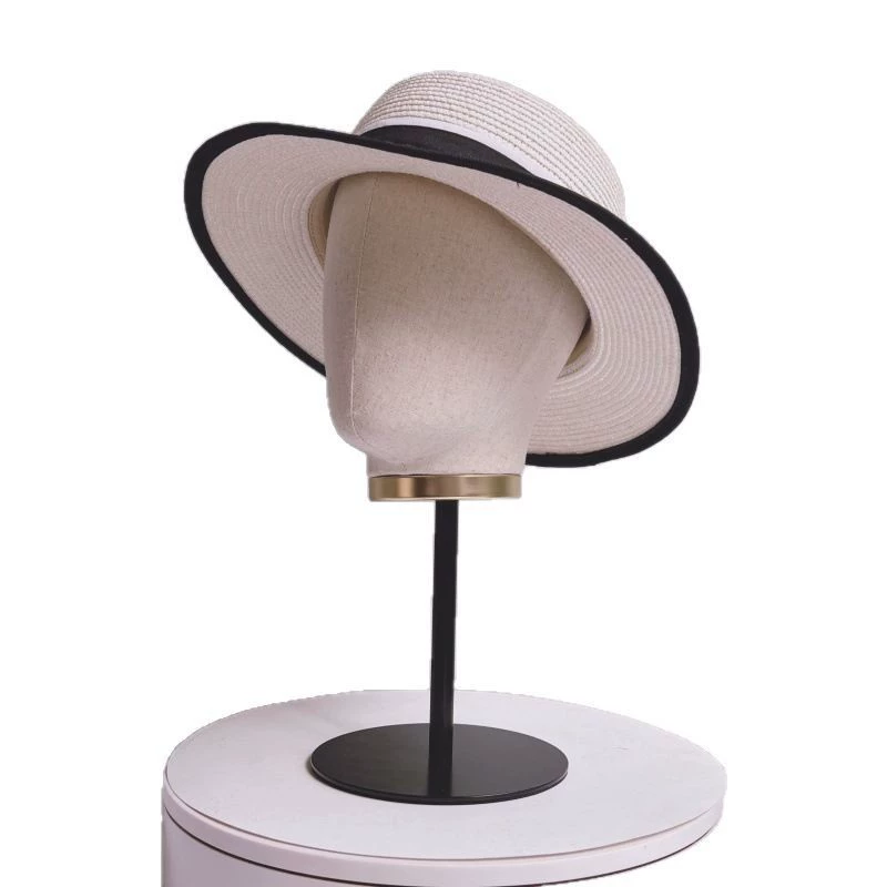 Black mannequin head, removable constructor, hat, stand