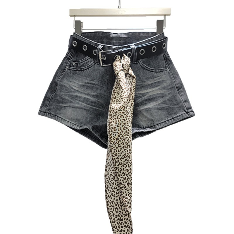 Pantalones Cortos Jeans de Tiro Bajo para Mujer de Mezclilla image 5