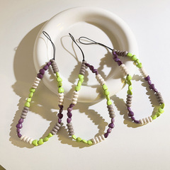 冷淡風DIY不規則愛心珠珠鏈條手機鏈通用手機殼ccd相機手機掛繩女