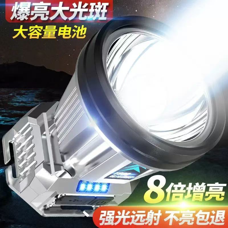 Luz transfronteriza de alto rayo recargable a prueba de agua super brillante cabeza de pesca nocturna luz de minería luz de larga duración