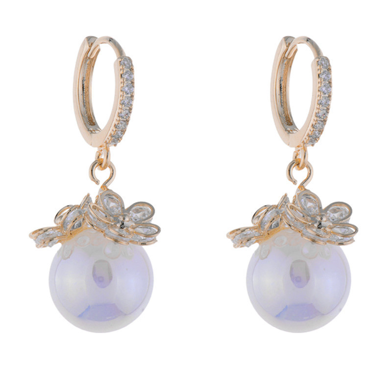 10g Weight Artificial Gemstones Inlay Material Drop Earrings Classification 1 Pair Quantity Street Occasion Metal Material Round Pattern Women'S Gender Rhinestone, Tassel, Plating Design Sweet Style 1 Pair Sweet Round Metal Rhinestone Tassel Plating Artificial Gemstones Women's Drop Earrings 5