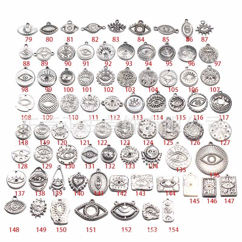 クロスボーダー悪魔の目ペンダントステンレス鋼 diy アクセサリーネックレスキーホルダーペンダントアイドリップオイルアクセサリーメーカー|undefined