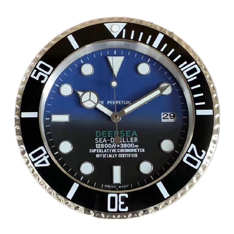 Fashionwallclock劳力水鬼迪通拿格林尼治系列金属14寸挂钟北欧|undefined