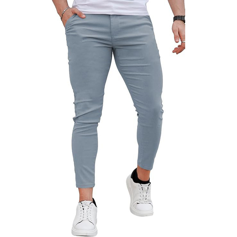 Men's Jogging Stretch Slim Fit Twill Solid Color Daily Outdoor Fashion Skinny Pants