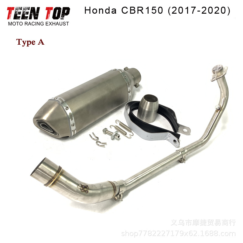 Motorcycle Modified Cbr150 Front Exhaust Pipe Modified Cbr150 Full Section Scorpio Exhaust Pipe 17-20