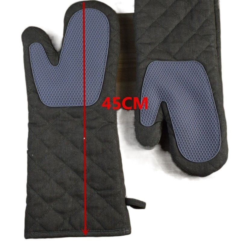 (2개) 두꺼운 캔버스 실리콘 단열 고온 베이킹 전자 레인지 매달려 다림질 기계 500 도 상업용 긴 LUNCAI