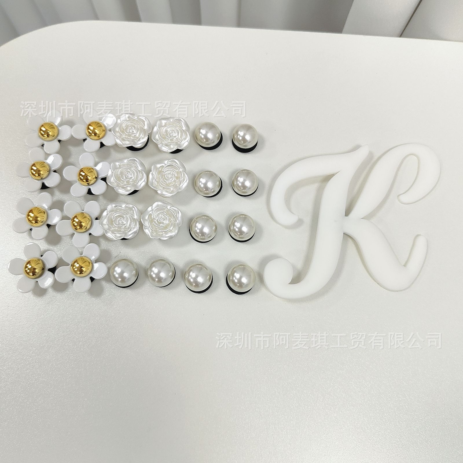 진주 액세서리(24개) + 문자 K