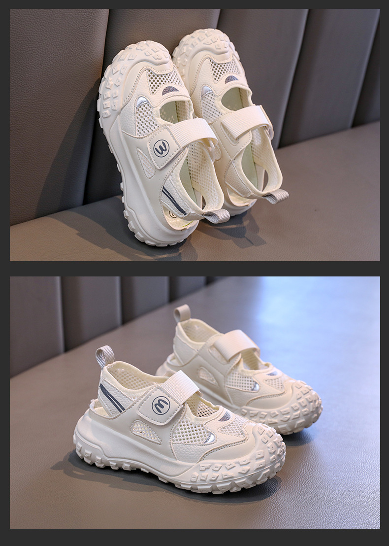 Kids Outdoor Sport Sandals With Closed Toe And Adjustable Straps_voghion.com