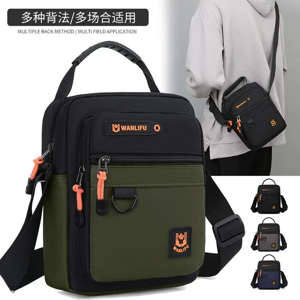 Cross-Border Men's Bag 2026 New Fashion Versatile Men's Shoulder Bag Large Capacity Commuter Casual Versatile Crossbody Bag Trendy