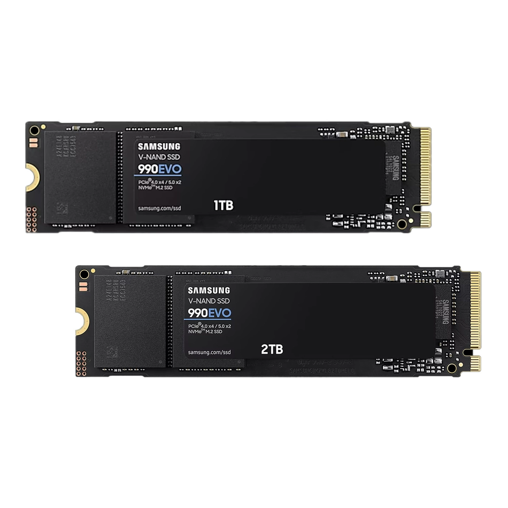 M.2 NVMe SSD (Samsung) 990 PRO, 990 EVO Plus, 980 — PCIe 4.0, ёмкость до 4 ТБ