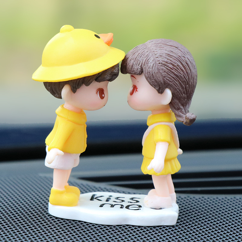 Cute Cartoon Personality Colorful Balloon Couple Car Ornaments Women's Light Luxury Car Interior Decoration
