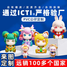 pvc公仔定制 注塑盲盒搪胶塑料玩具模型 摆件动漫手办吉祥物订做