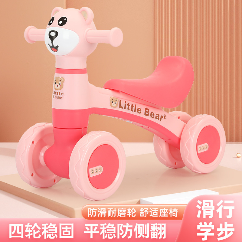 Patina para niños de 1 - 3 años de edad, patina para niños pequeños, patina anti-rollback, coche de equilibrio para bebés, luz de música