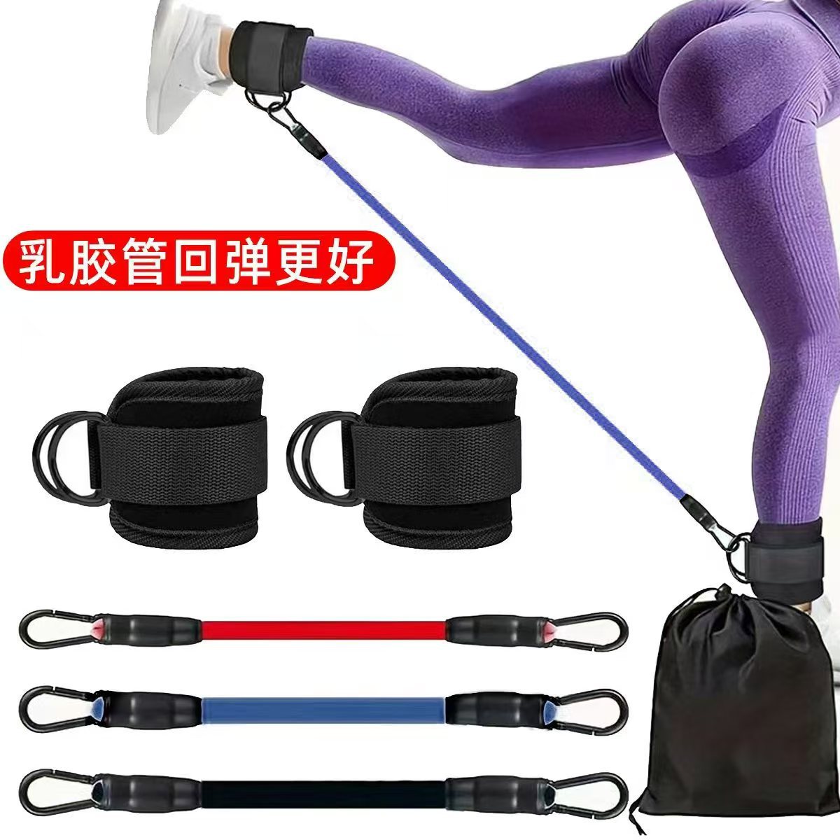 Fitness tobillo 2 botón entrenador de piernas entrenador de cadera anillo de tobillo correa de piernas pórtico tobillo entrenador de botón de pie