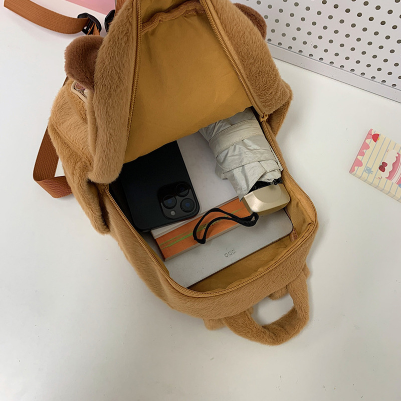 Mochila infantil de peluche otoño y invierno nueva mochila para padres y niñas de dibujos animados mochila infantil infantil