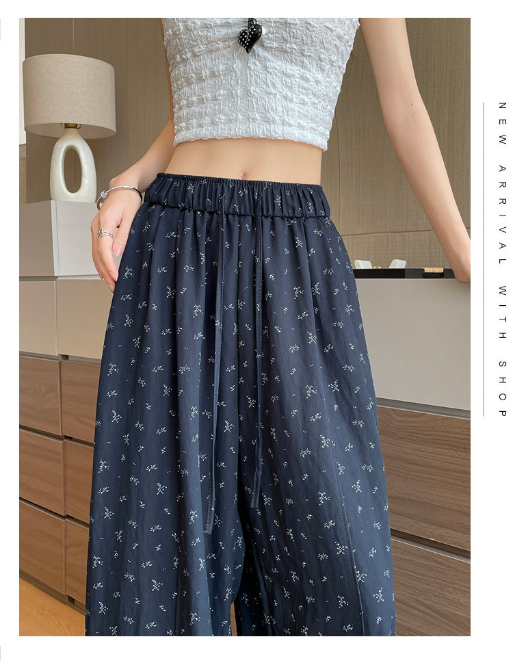 Quần culottes nữ ống rộng chất liệu lụa mỏng, phong cách cổ điển, dáng suông rủ — Phiên bản kéo dài của Rice Grey chi tiết 20
