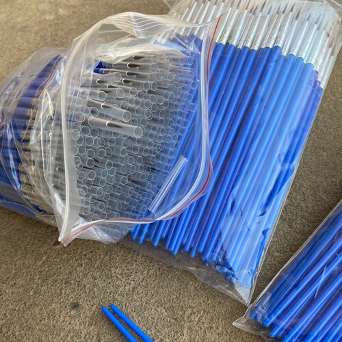 Children's plastic rod oil paint brush flat head painted digital diy hook line pen gypsum ceramic paint brush single wholesale