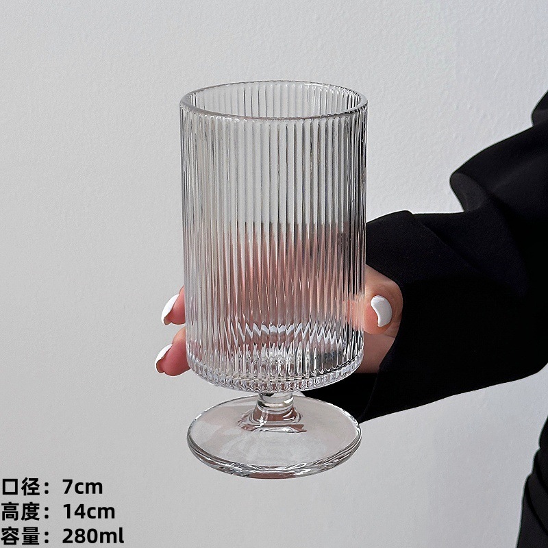 줄무늬 잔 [짧은 스타일]