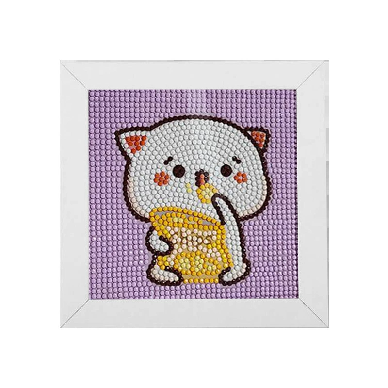 5D алмазная мозаика Cinnamoroll, в рамке 15×15 см для детей, набор DIY, в OPP-пакете