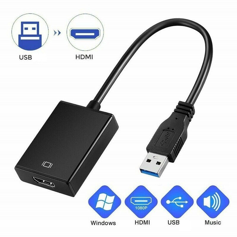 Drive-free USB to HDMI master converter HD adapter laptop projector HDTV cable