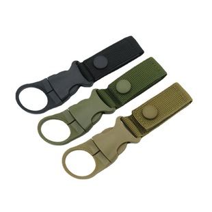 Outdoor Nylon Webbing Hanging Buckle Mountaineering Water Bottle Buckle Army Fans Keychain Multifunctional Mountaineering Supplies Tactical Buckle