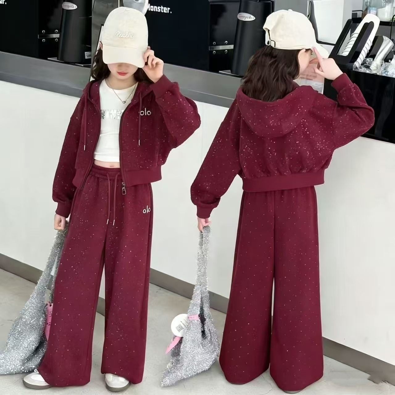 Girls' Outfit 2026 Spring and Autumn New Fashion Stylish Trendy Two-Piece Set for Older Children and Elementary School Students