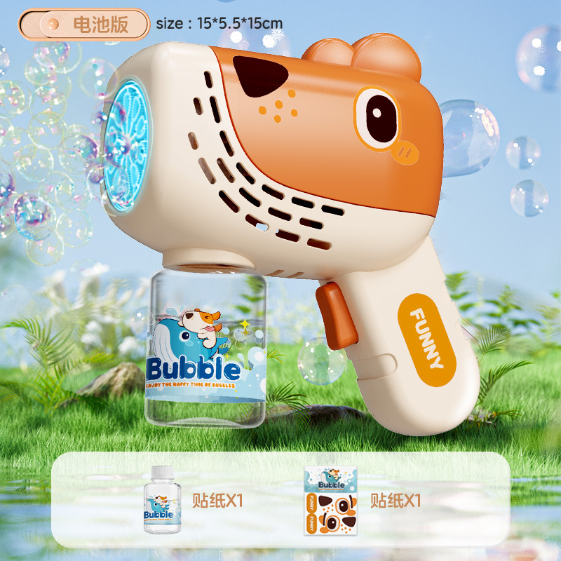 Pistola de burbujas de mano para niños, efecto de iluminación de 69 orificios, lanzacohetes, máquina de burbujas, puesto al por mayor de juguetes Gatlin completamente automático